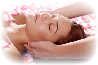 Massage mit Rosenbl¸ten